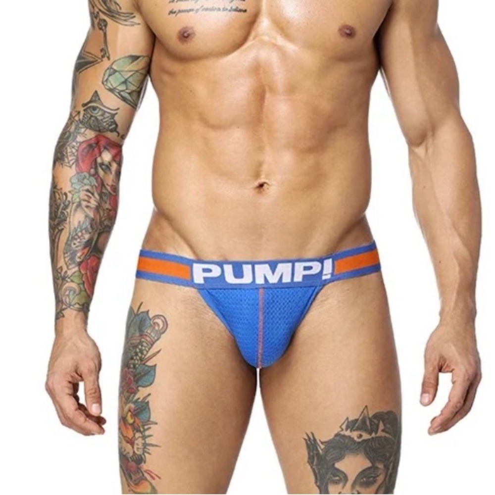 PUMP Men's Cruise Mesh Jock Underwear Size XXL BLUE/ORANGE